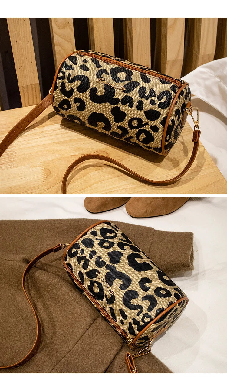 Sac banane cuir femme léopard