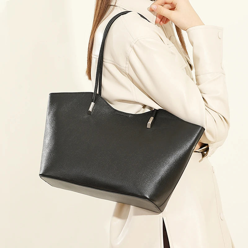 Sac cabas en cuir  souple femme Burgundy-Noir-Café-Marron-ShopGET® 