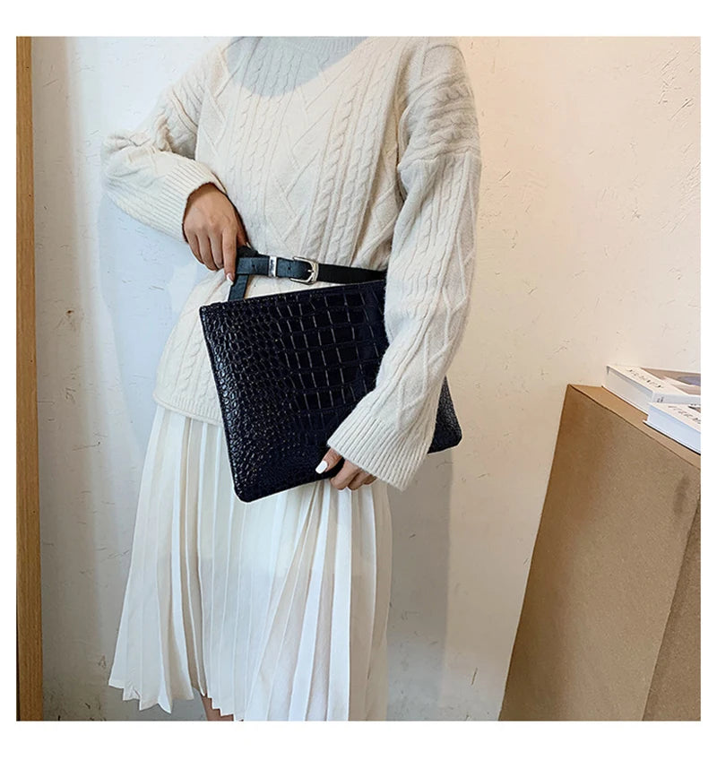 Pochette femme en cuir brillant A / 33x24cm-B / 33x24cm-C / 33x24cm-D / 33x24cm-E / 33x24cm-F / 33x24cm-G / 33x24cm-H / 33x24cm-ShopGET® 