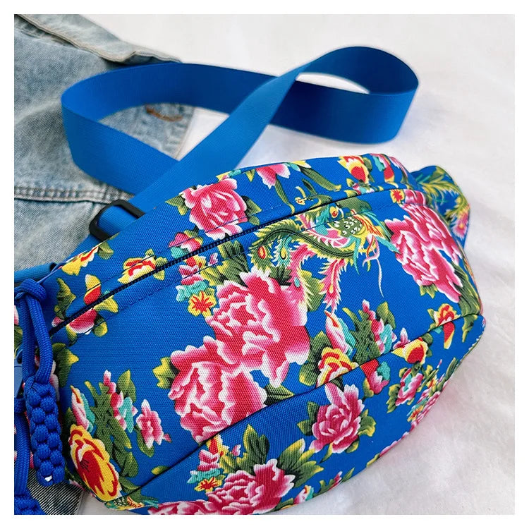 Sac banane voyage floral pour femme - ShopGET®