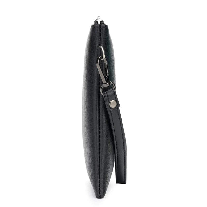 Pochette homme carré de luxe Noir / 15cm x 24cm x 2cm-Noir / 19cm x 28cm x 2cm-ShopGET® 