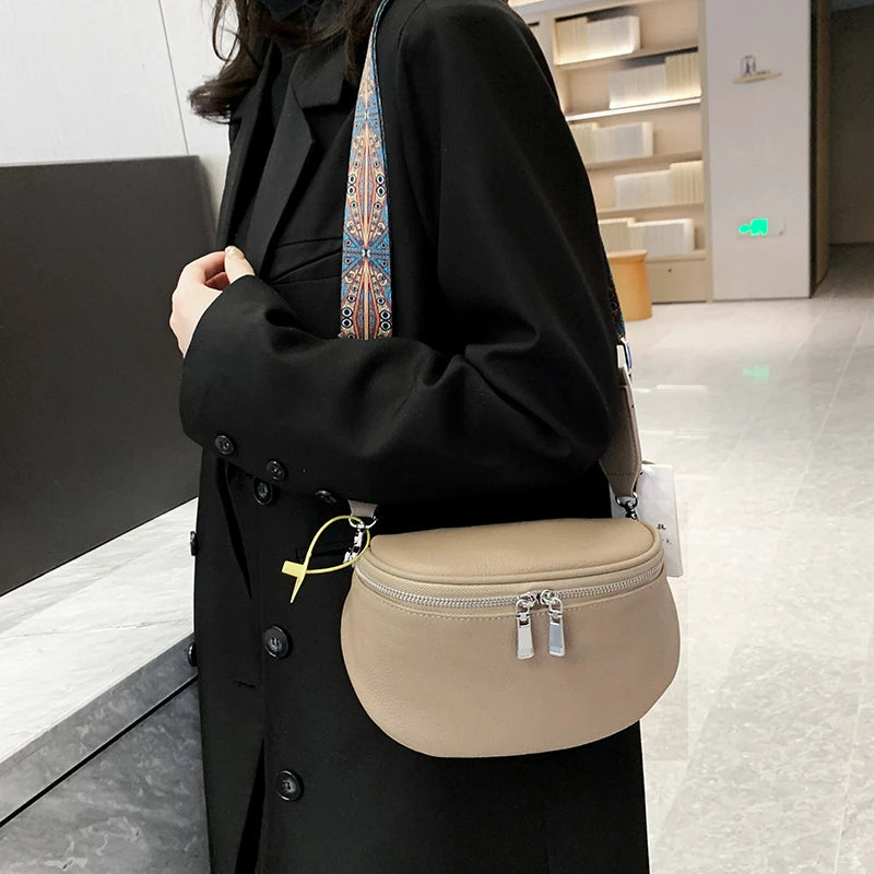 Sac banane femme chic authentique en cuir