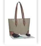 Sac cabas noir pour le travail - Elena Marron-Kaki-Gris-Bleu-Noir-ShopGET® 