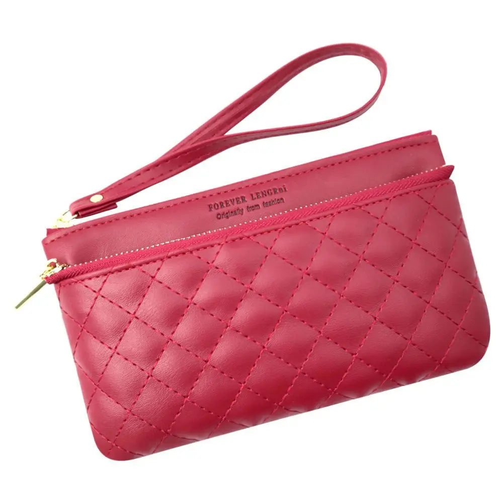 Pochette zippée femme Rouge-Jaune-Noir-Bleu-Pourpre-Rose-ShopGET® 