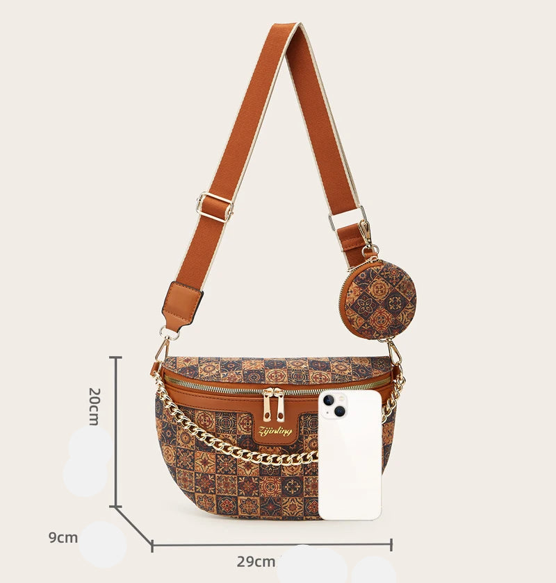 Sac banane femme chic en liège avec porte-monnaie - ShopGET®