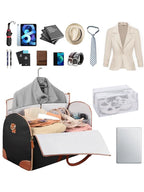 Sac weekend homme de luxe tendance Noir-Blanc-Rose-ShopGET® 