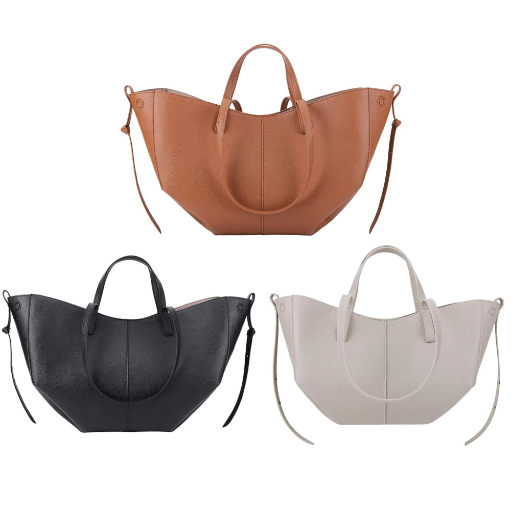 Sac cabas femme en PU pour l'été Marron-Gris-Noir-ShopGET® 