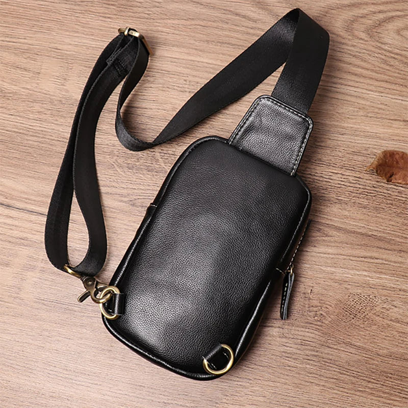 Petit sac banane  cuir peau de vache homme - ShopGET®