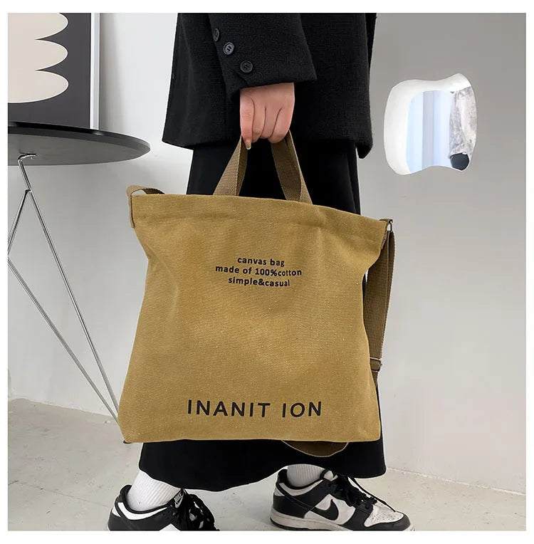 Sac de courses Japonaise Canvas Marron-kaki-Vert-Noir-Gris-ShopGET® 