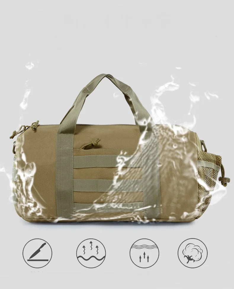 Sac polochon tissu Noir-Kaki-Désert-Vert-Camouflage-Jungle-ShopGET® 