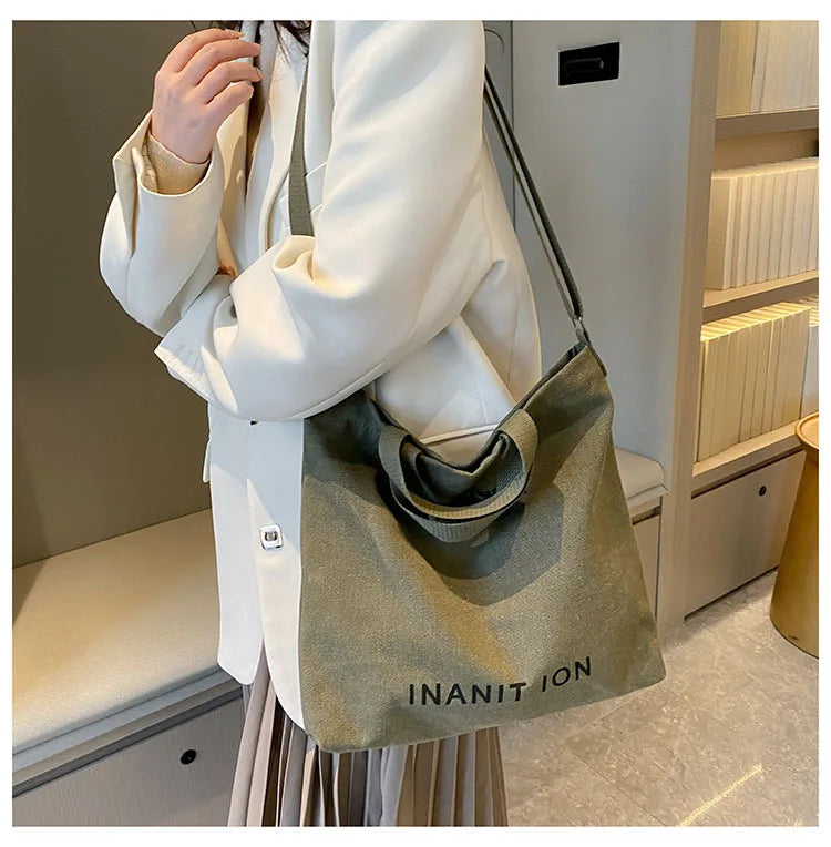 Sac de courses Japonaise Canvas Marron-kaki-Vert-Noir-Gris-ShopGET® 