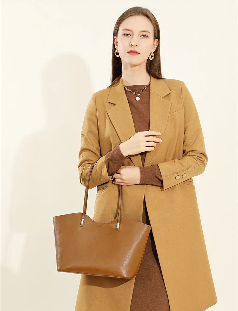 Sac cabas en cuir  souple femme Burgundy-Noir-Café-Marron-ShopGET® 