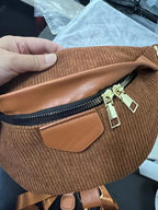 Sac banane femme en velours canvas - ShopGET®