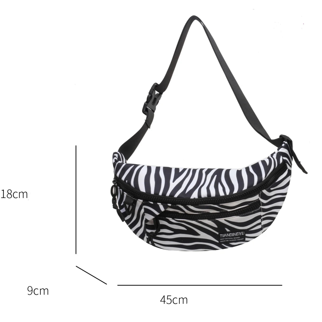 Sac banane léopard anti-vol en toile