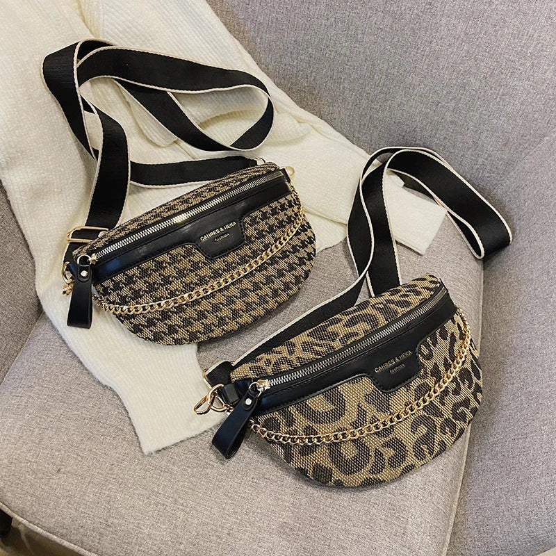 Sac banane motif léopard