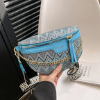 Sac banane en cuir ethnique boho plage