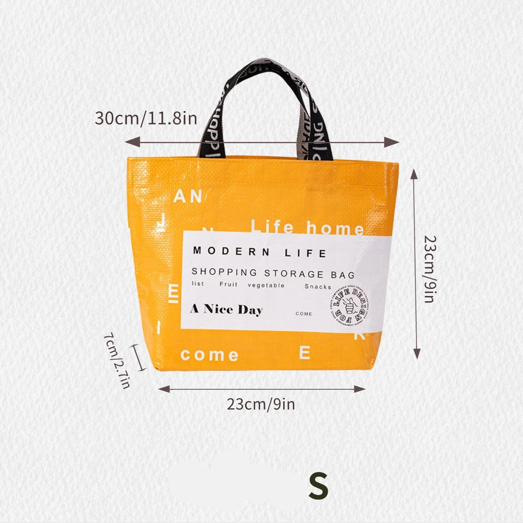 Sac de courses premium Vert L-Beige L-Lattice L-Stripe L-Blanc S-Jaune S-ShopGET® 