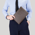 Pochette homme temps moderne en cuir Noir / 15cm x 24cm x 2cm-Noir / 19cm x 27cm x 2cm-ShopGET® 