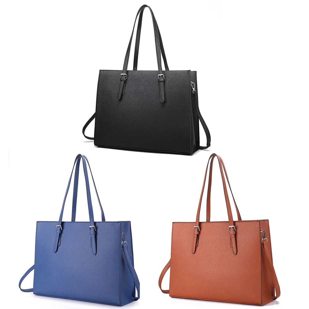 Sac cabas femme PU Leather Noir-Marron-Bleu-ShopGET® 