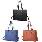 Sac cabas femme PU Leather Noir-Marron-Bleu-ShopGET® 