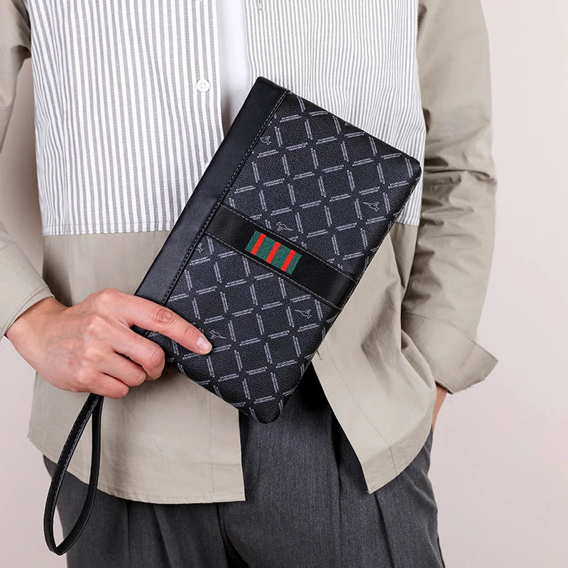 Pochette homme business men Noir A / 17cm x 27cm x 3cm-Noir B / 17cm x 27cm x 3cm-ShopGET® 