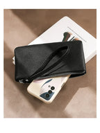 Pochette femme cuir noir Noir / 20cmx1cmx11cm-ShopGET® 