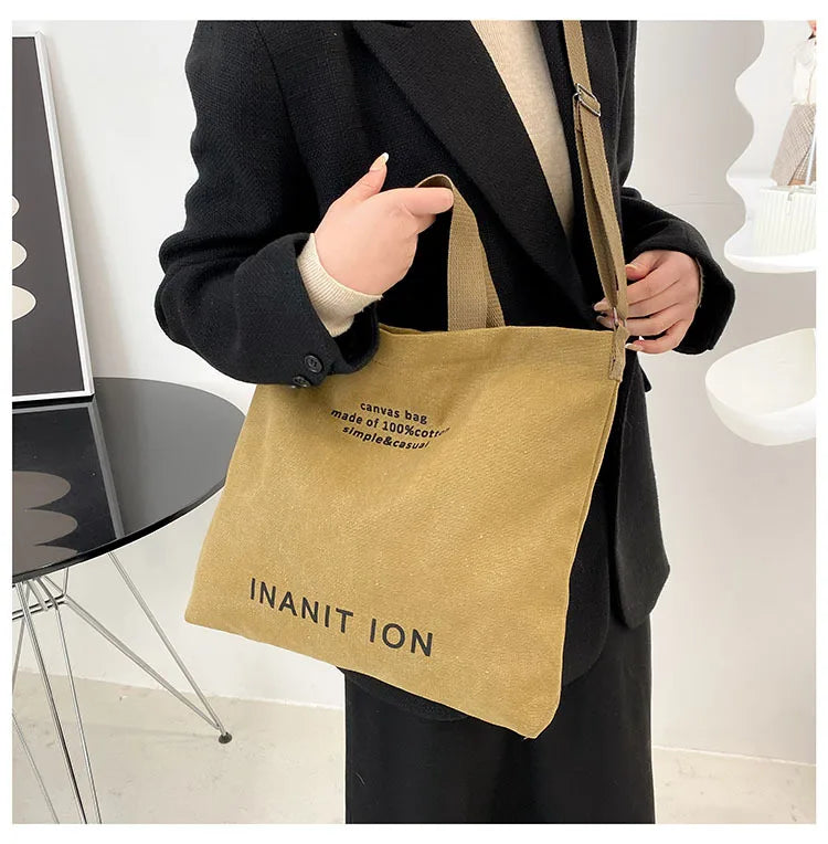 Sac de courses Japonaise Canvas Marron-kaki-Vert-Noir-Gris-ShopGET® 