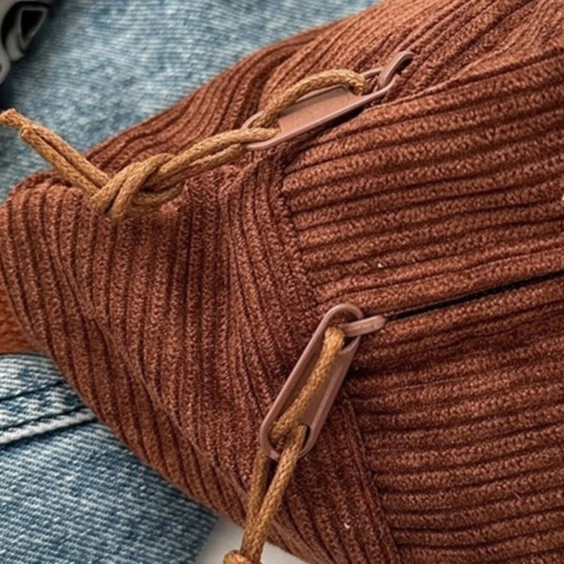 Sac banane velours noir pour femme