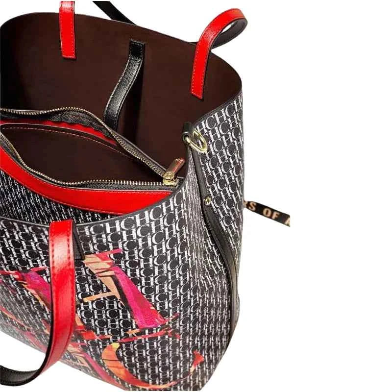 Marque CH Sac cabas femme 33x16x30cm / Blanc-33x16x30cm / Noir-ShopGET 