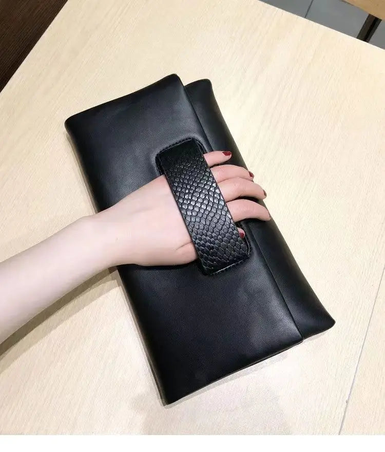 Porte monnaie pochette femme L Rouge 29x16.5cm-L Noir 9x16.5cm-S Rouge 24x14.5cm-S Noir  24x14.5cm-ShopGET® 