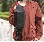 Sac banane homme rectangulaire en cuir - ShopGET®