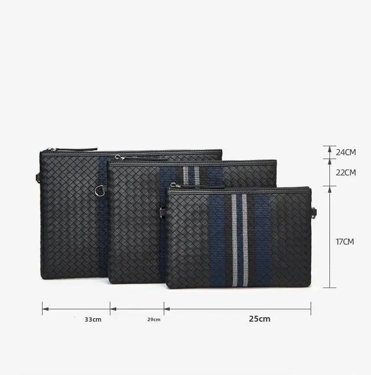 Pochette homme bandoulière de qualité 29x22x2cm / Noir-33x24x2cm / Noir-25x17x2cm / Noir-ShopGET® 