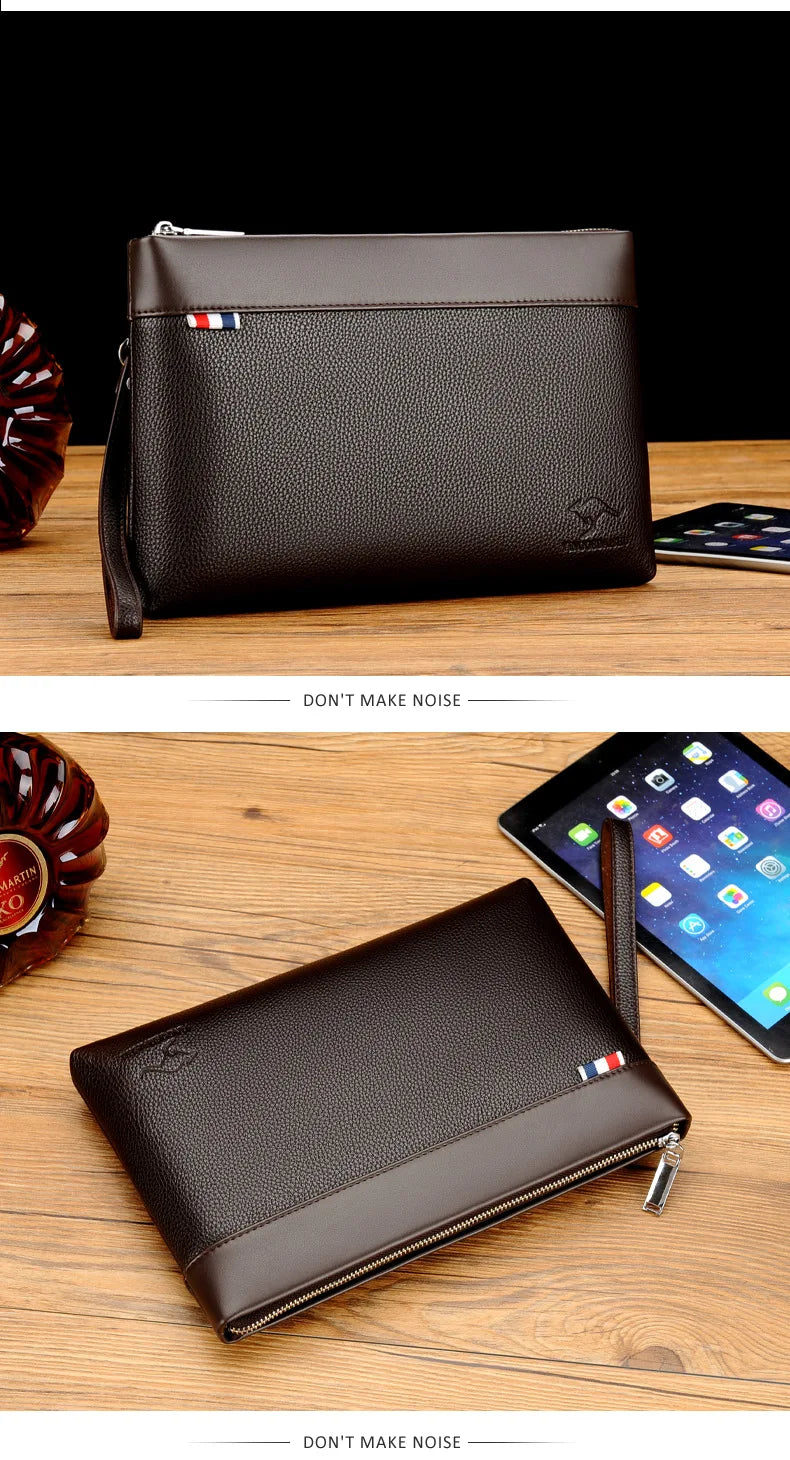 Pochette homme marque de luxe kangourou Noir-L-Noir-S-Marron-L-Marron-S-ShopGET® 