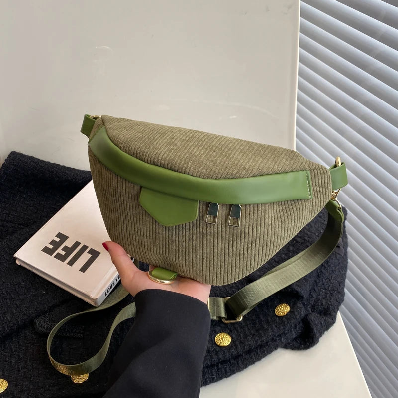 Sac banane femme en velours canvas - ShopGET®