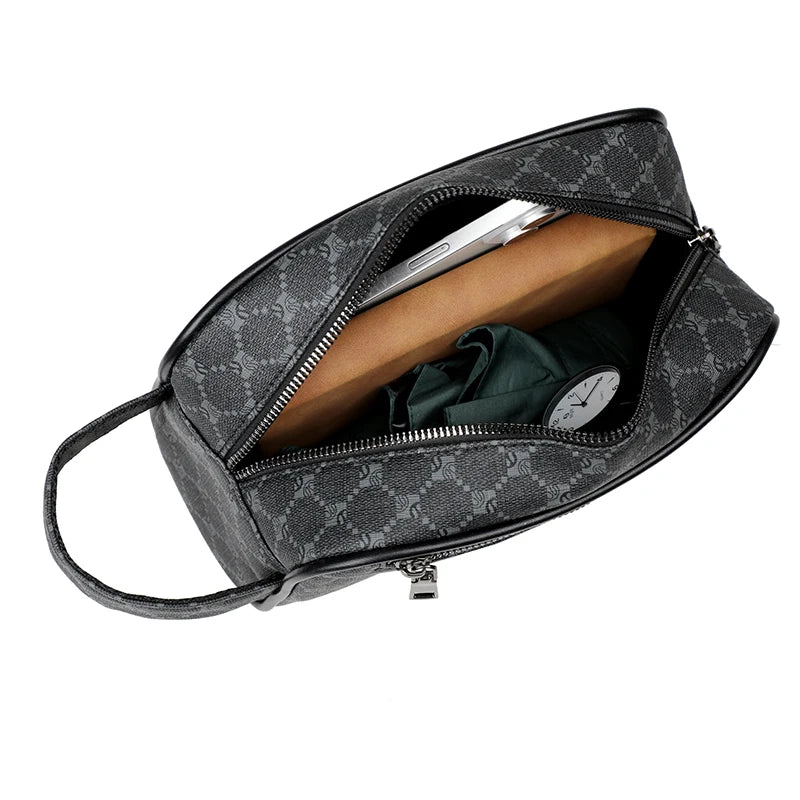 Trousse de toilette homme chic à décor plaid - ShopGET®