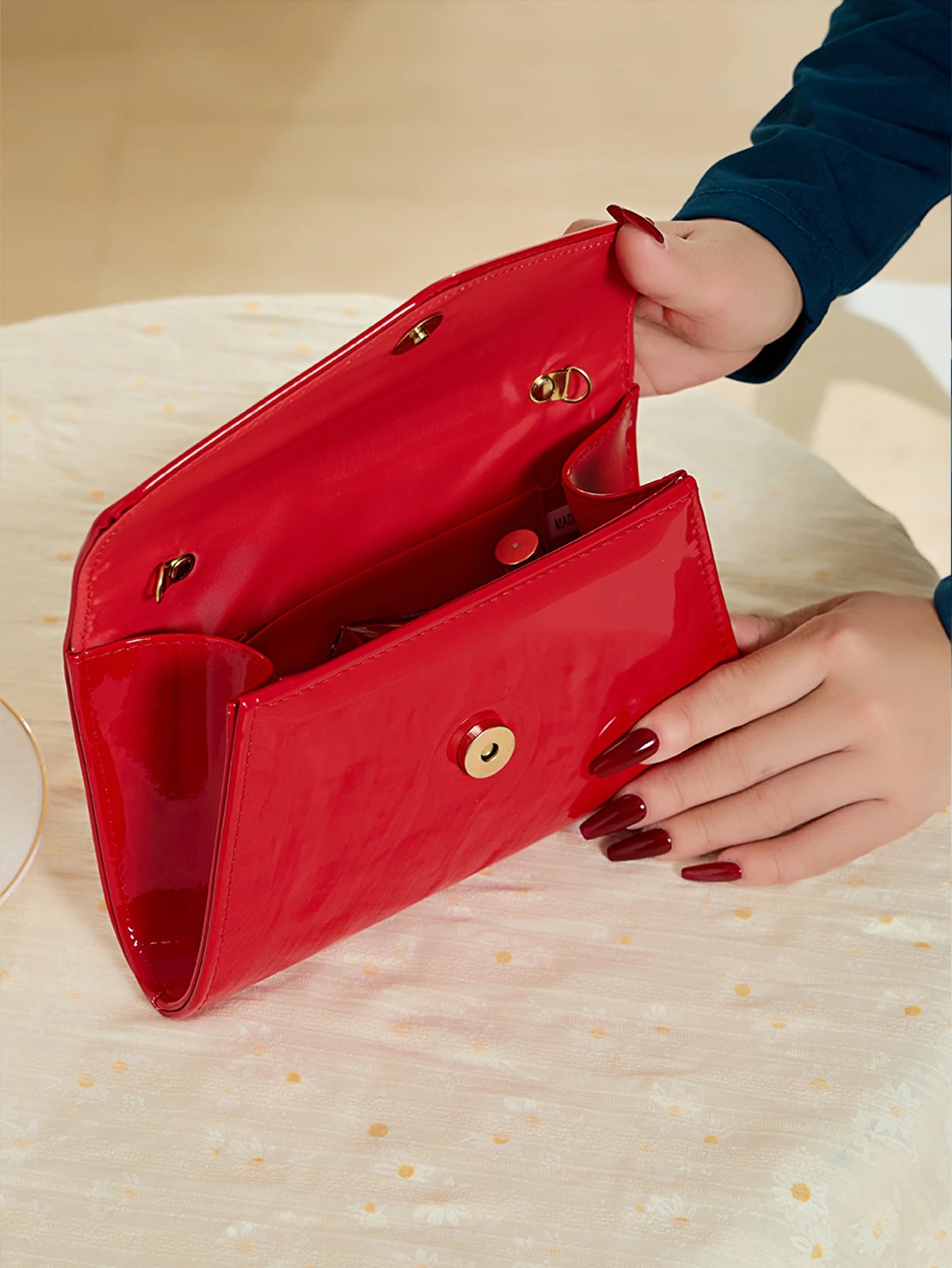 Pochette femme pour mariage Rouge-Jaune-Kaki-Blanc-Noir-ShopGET® 