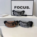 Sac banane léopard à bandoulière solide