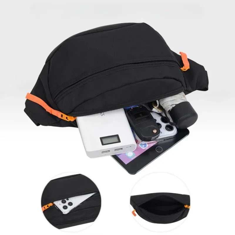 Sac banane en tissu solide pour homme