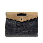 Grande pochette femme à bandoulière Marron-Noir-ShopGET® 