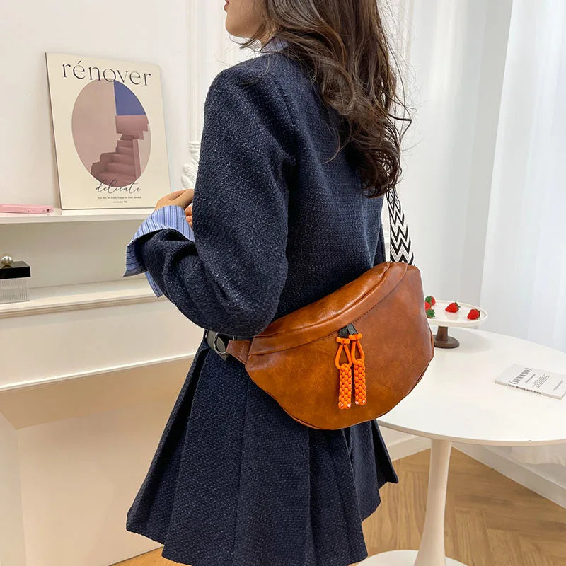 Sac banane en cuir pour épaule et ceinture