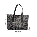 Sac cabas femme léopard Noir-Marron-ShopGET® 