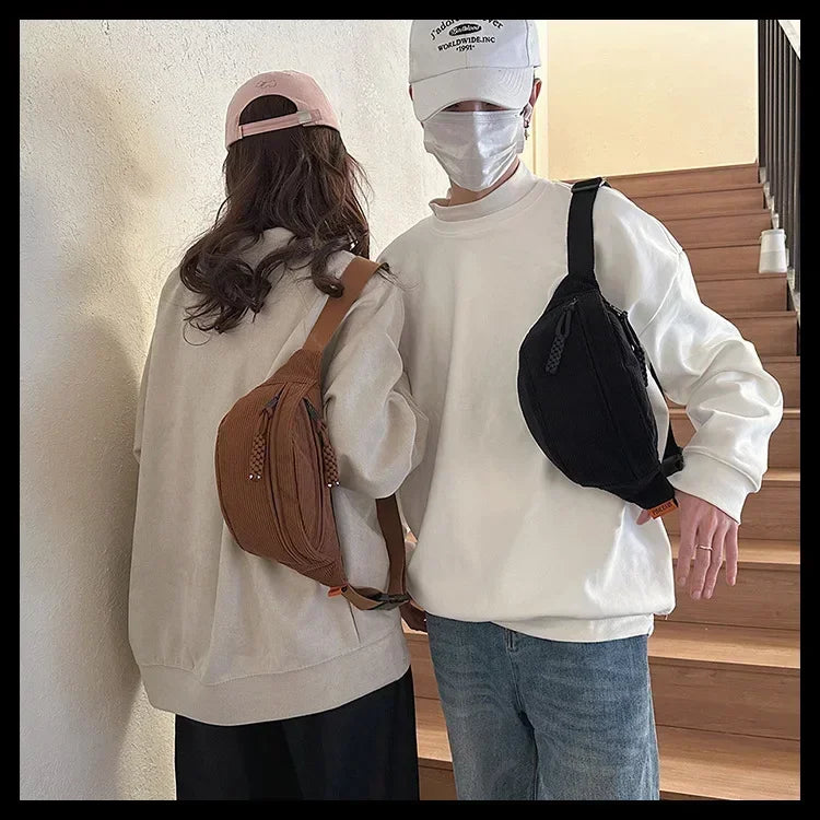 Sac banane marron pour homme