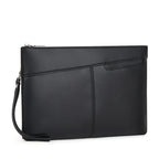 Pochette homme cuir noir Noir-ShopGET® 