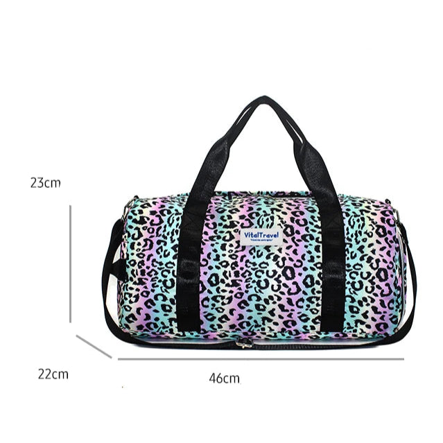 Sac polochon personnalisé léopard Rose / 46 x 22 x 23cm-Rose gradient / 46 x 22 x 23cm-Noir Blanc / 46 x 22 x 23cm-Noir / 46 x 22 x 23cm-Vert / 46 x 22 x 23cm-Gris / 46 x 22 x 23cm-ShopGET® 