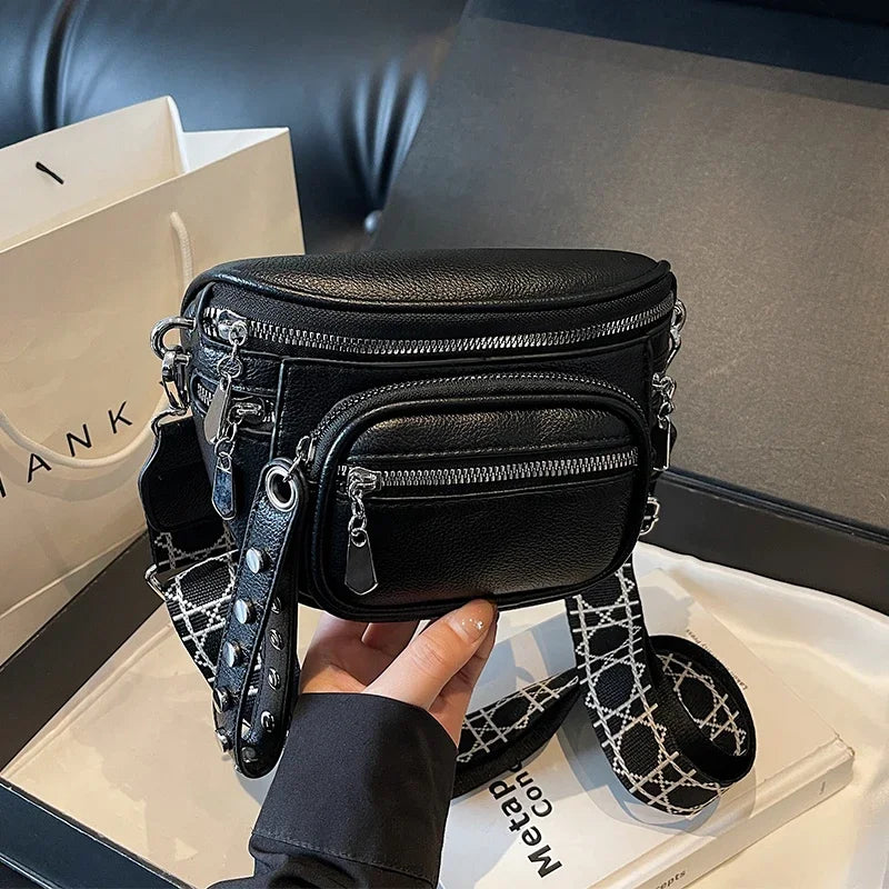 Petit sac banane cuir souple femme