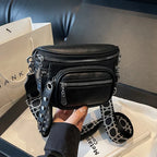 Petit sac banane cuir souple femme