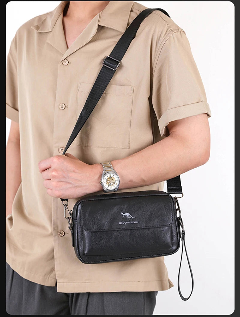 Trousse de toilette homme noir cuir - ShopGET®