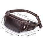 Sac banane en cuir noir