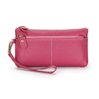 Pochette femme noir en cuir Pourpre-Rose-Vert-Noir-ShopGET® 