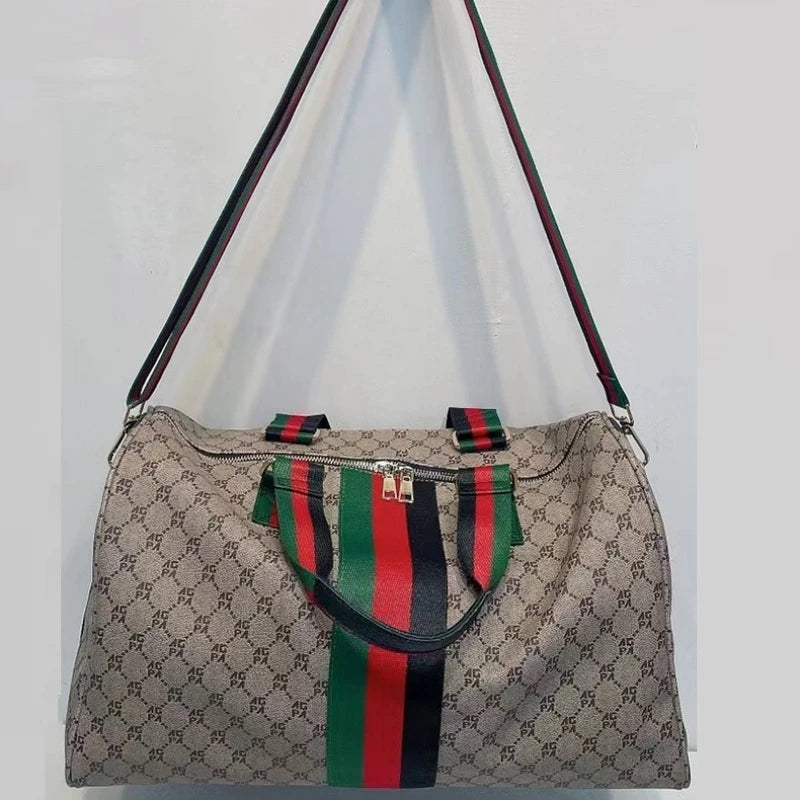 Sac weekend de qualité plaid Kaki Gris A / OFFERTE-Kaki Gris B / OFFERTE-ShopGET® 